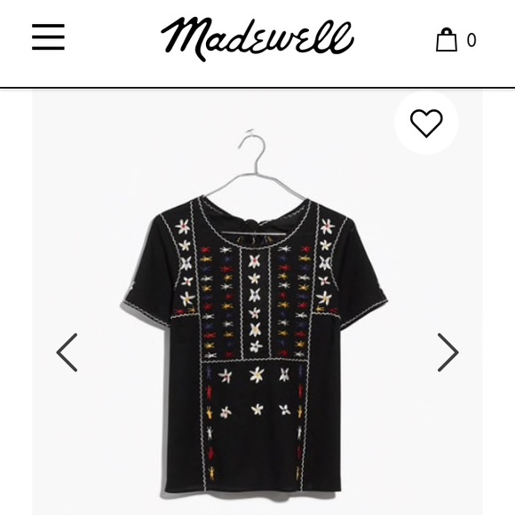 Madewell black boho embroidered top XXS - Picture 5 of 6